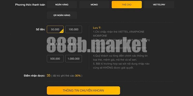 Rút tiền bằng thẻ cào điện thoại vô cùng an toàn với người chơi